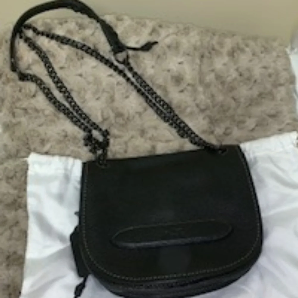 Black Coach SHADOW‎ crossbody in pebble leather